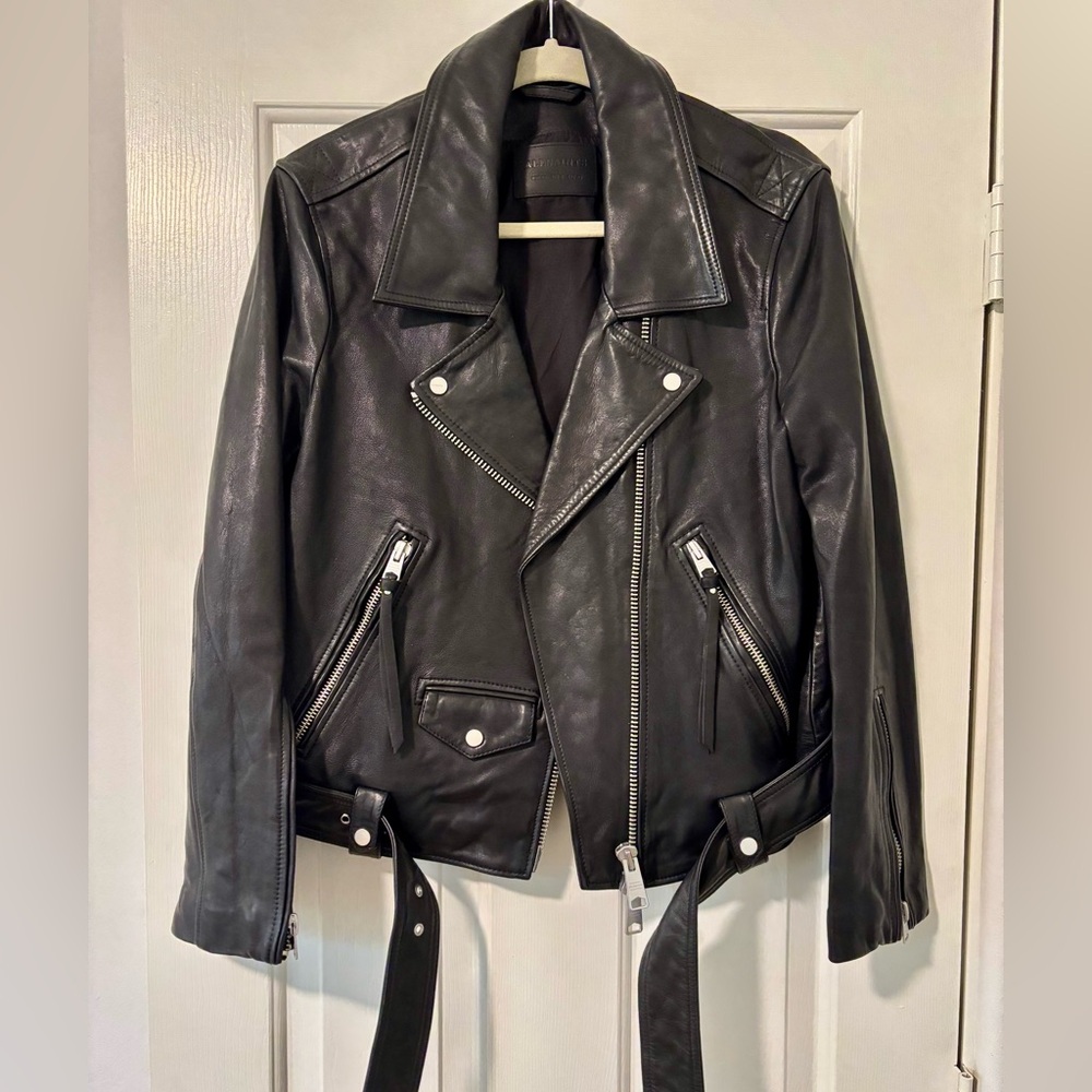 ALLSAINTS Women’s LUNA Leather Biker Jacket US8 (M)